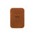 This is a monogrammed tan brown leather wallet.