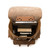 The inside of this red brown leather backpack is lined with lighter tan pigskin leather