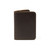 This is a black leather business card holder wallet front