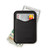 This is a black leather wallet standing with cash open.
