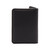 This is a thin black leather wallet back.