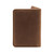 This is a thin tan brown leather wallet back.