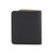 This is the back of a black large bifold leather wallet.