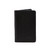 This is the front of a black leather business card holder wallet.