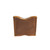 This is the top of a thin tan brown leather card sleeve wallet.