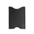 This is the back of a thin black leather card sleeve wallet.