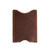 This is the back of a thin red brown leather card sleeve wallet.