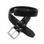 This is a black thick leather belt size 32.