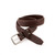 This is a red brown thick leather belt size 36.