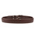 This is a size 36 red brown  thick leather belt from the back.