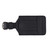This is a black leather luggage tag that is closed to  be an ID Badge Holder.
