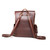 This red brown leather backpack is comfortable on the backside
