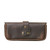 This is the back view of the Koroha leather eyeglass case in dark brown