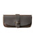 This is the front view of the Koroha leather eyeglass case in dark brown