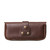 This is the back view of the Koroha leather eyeglass case in chestnut