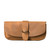 This is the front view of the Koroha leather eyeglass case in light tan