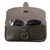 This is the open view of the Koroha leather eyeglass case in black