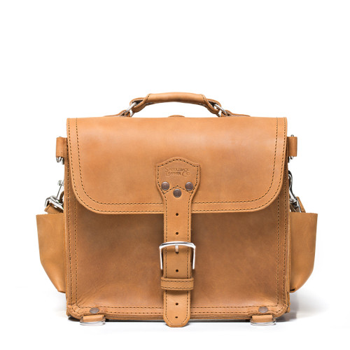 Dave's Deals Rounded Leather Satchel - Tobacco