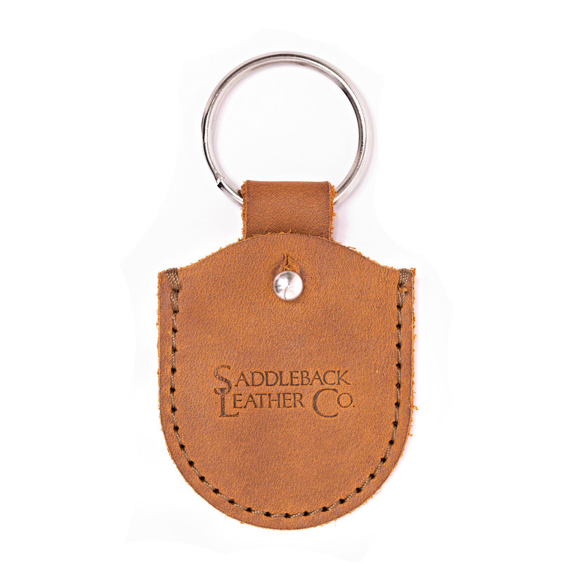 Leather AirTag Keychain Case - The Rivet
