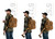 This is a size comparison of the big mouth leather backpack from the side.