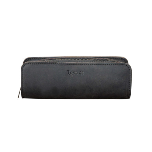 This is the carbon black color of the leather pencil case