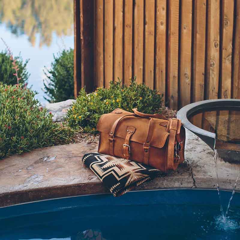 This Three-Strap Leather Duffle Bag, aka. The Baby Beast is designed to be tough and long lasting, with a simple and stylish design.