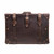 Dark coffee brown colored medium suitcase with 3 buckles and a handle for added detail. Made by Saddleback