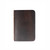 Front of the dark coffee brown leather pocket notebook. Made by Saddleback