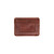 Red brown leather wallet for front pocket.