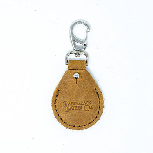Leather AirTag Keychain Clip - The Rivet