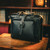 14" Front Door Briefcase in Black - Angled Front Lifestyle