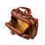 14" Front Door Briefcase in Chestnut - Angled Open Door View