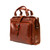 14" Front Door Briefcase in Chestnut - Angled View