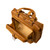 14" Front Door Briefcase in Tobacco - Angled Open Door View