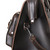 Close-up side view of Saddleback Leather's Deep Pocket Leather Duffle Bag in Dark Brown / Dark Coffee Brown