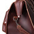 Close-up side view of Saddleback Leather's Deep Pocket Leather Duffle Bag in Red Brown / Chestnut