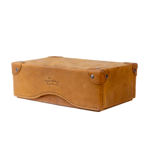 2-in-1 Grandfather Organizer Case in Tobacco - Angled View