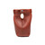 Side view of the Big Mouth Organizer opened in Chestnut leather
