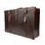 Leather suitcase in Dark Coffee Brown leather.