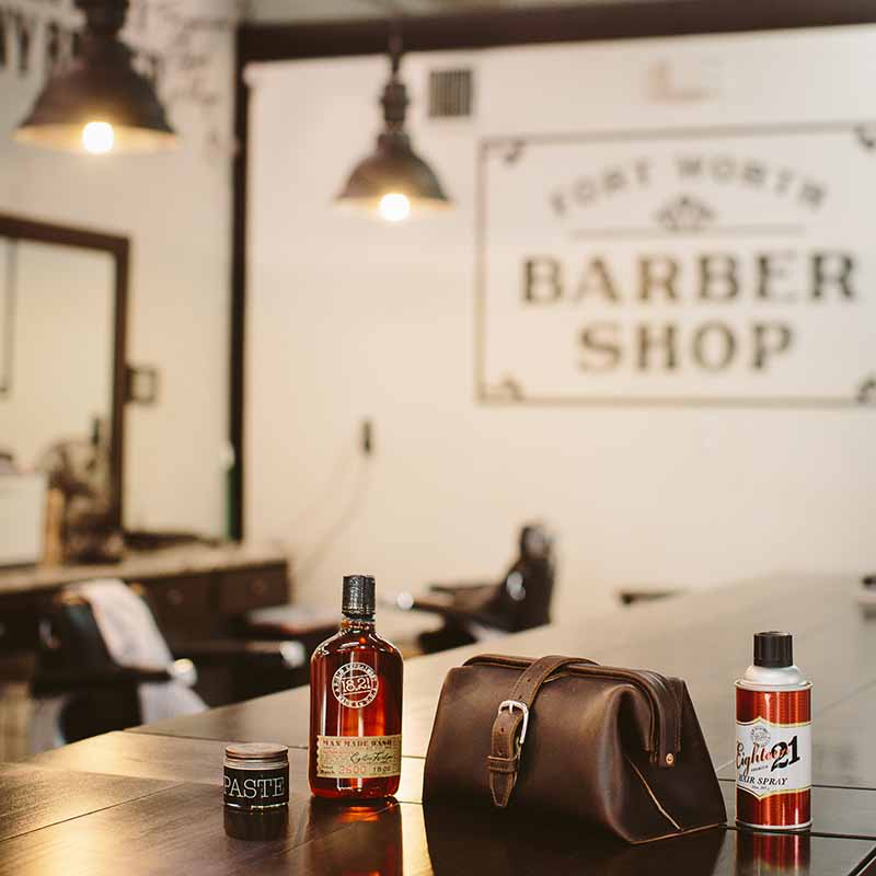 The leather toiletry bag is designed and built with a single piece of full grain leather for durability.