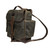 Side profile of the canvas backpack that has shoulder straps for backpack mode or a handle to carry alongside you. Made by Saddleback