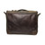 Backside of the canvas messenger bag with a large pocket for extra storage. Made by Saddleback