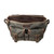 Top view of the canvas messenger bag with two pockets on the outside and the flap opened. Made by Saddleback