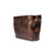 The Big Mouth Organizer in Dark Coffee Brown opened - Angled view