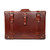 Full grain leather suitcase in chestnut / red brown leather.