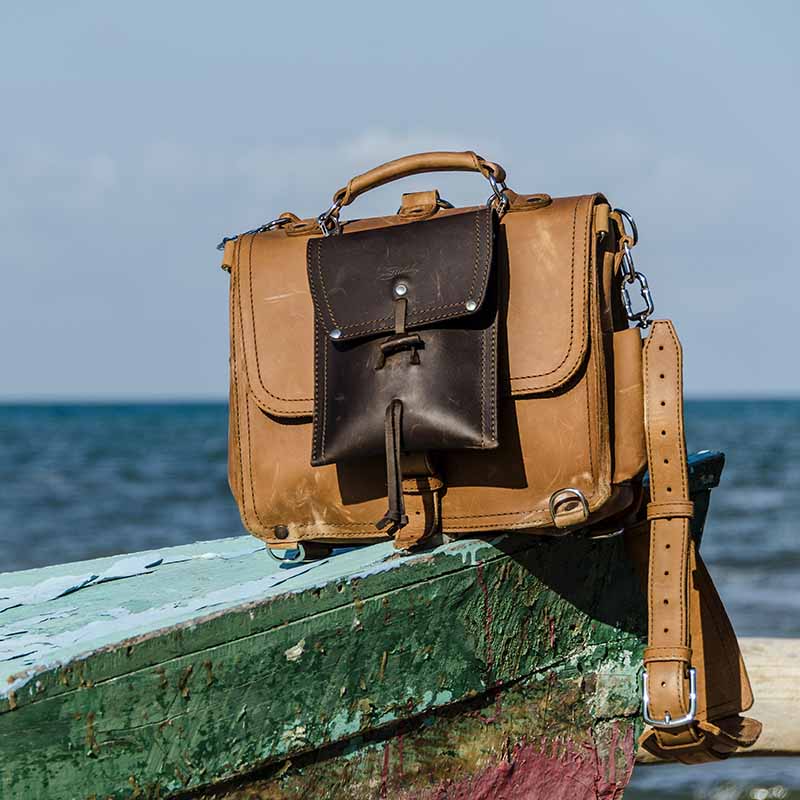 The Everyday Carry Leather Satchel is a stylish and functional way to carry your essentials.