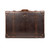 Saddleback suitcase in dark brown leather.