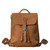 12" Tumbled Leather Drawstring Backpack
