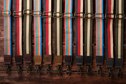 Leather and Woven Bag Strap