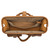 Inside of the tobacco leather flight bag briefcase with the gladstone closure shown. Made by Saddleback